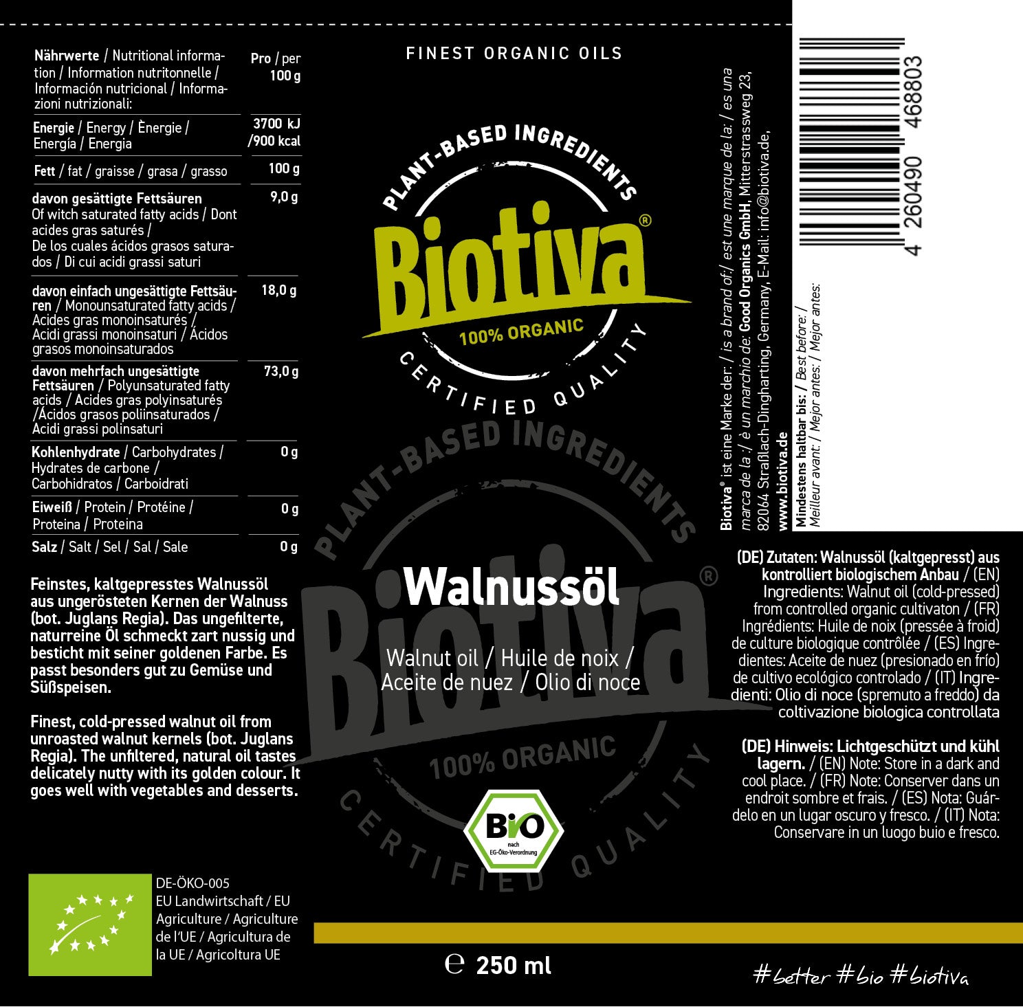 Walnussöl Bio 250ml