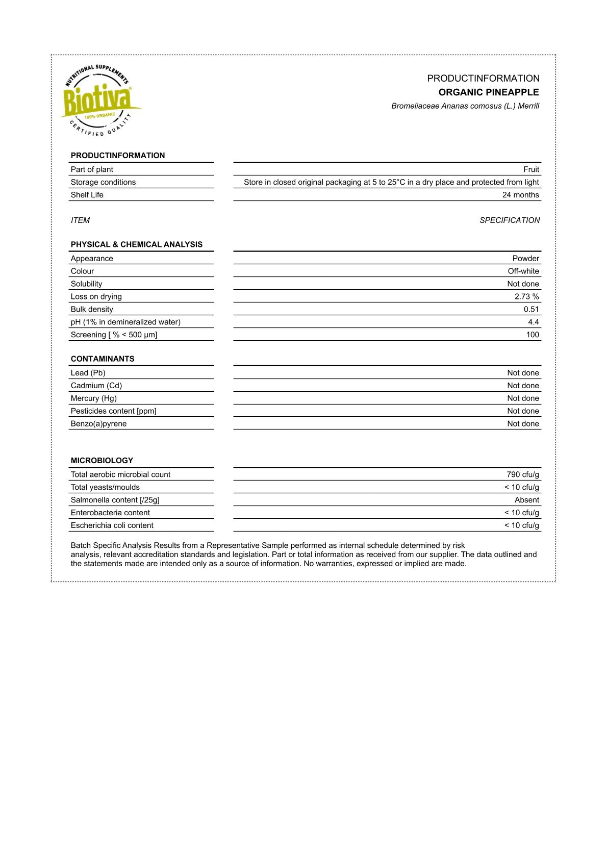 Ananas Extrakt Bio (120 Kapseln)