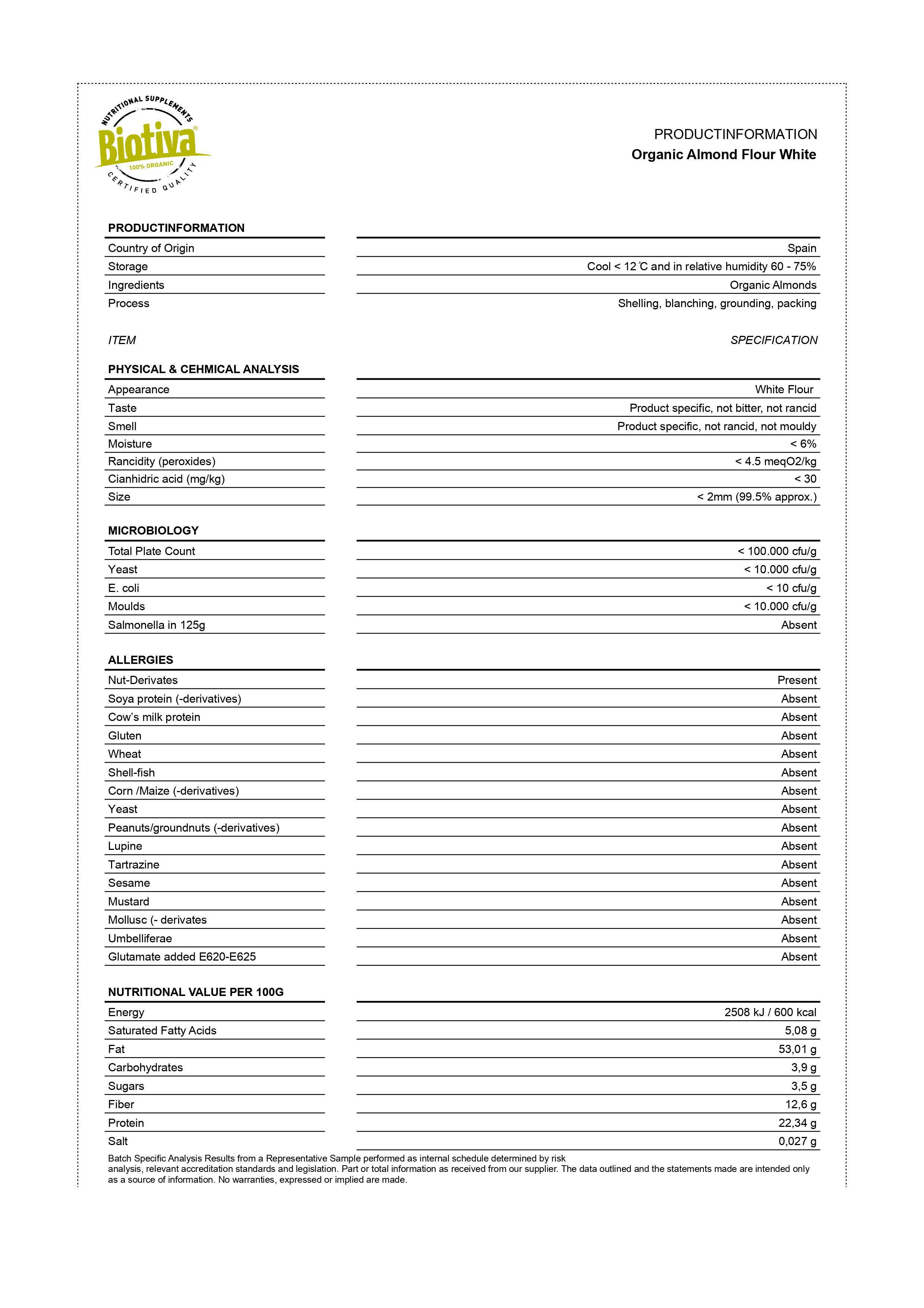 Mandelmehl Bio 1kg glutenfrei