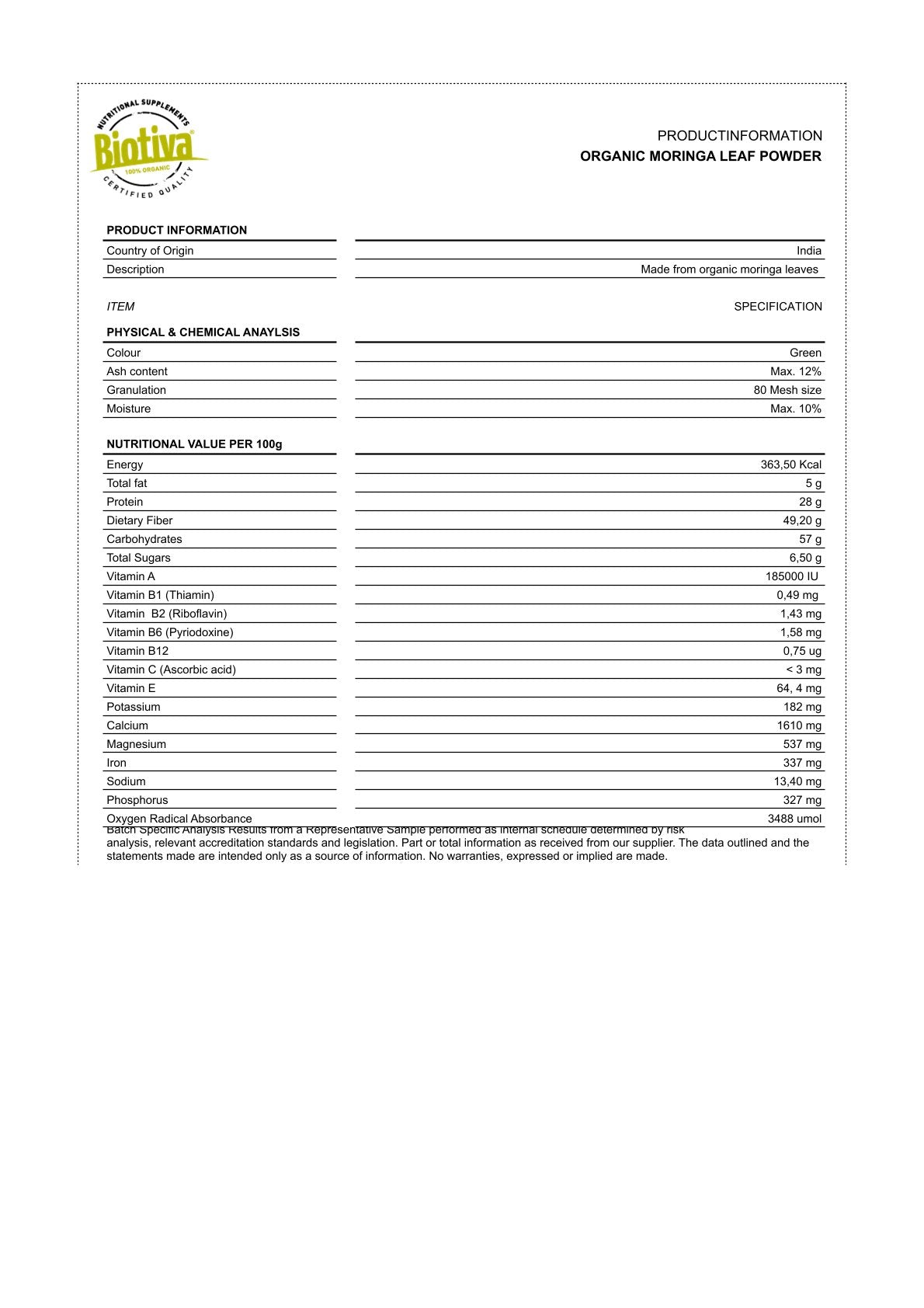 Moringa Bio (150 Kapseln)