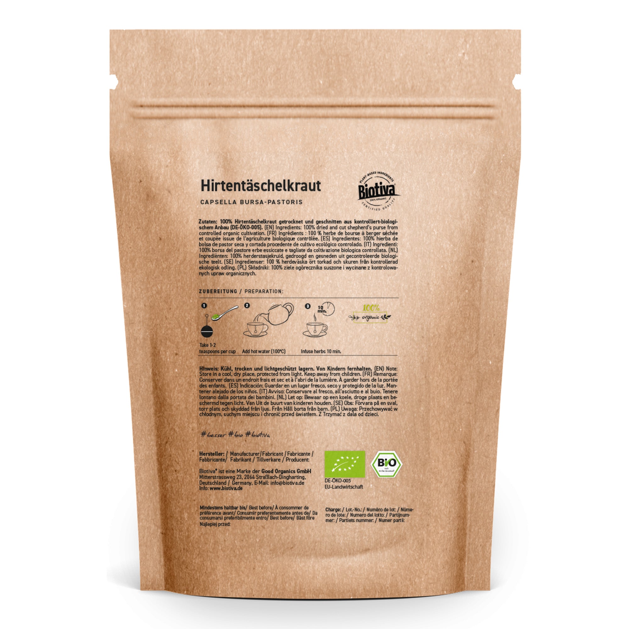Hirtentäschelkraut geschnitten Bio, 250g