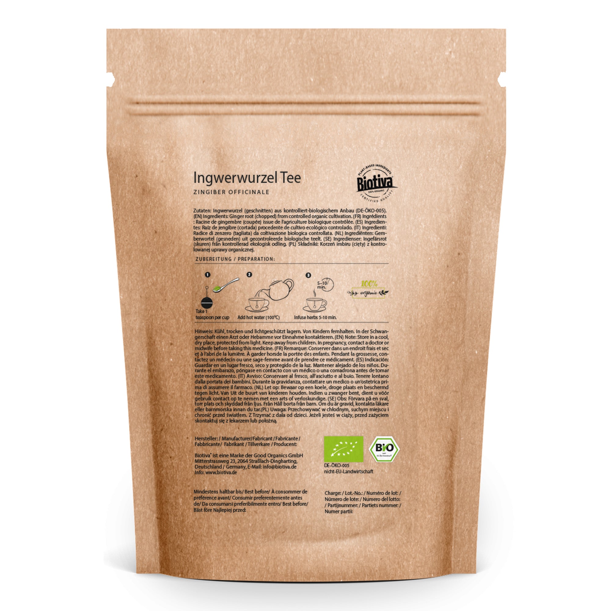 Ingwerwurzel Tee Bio