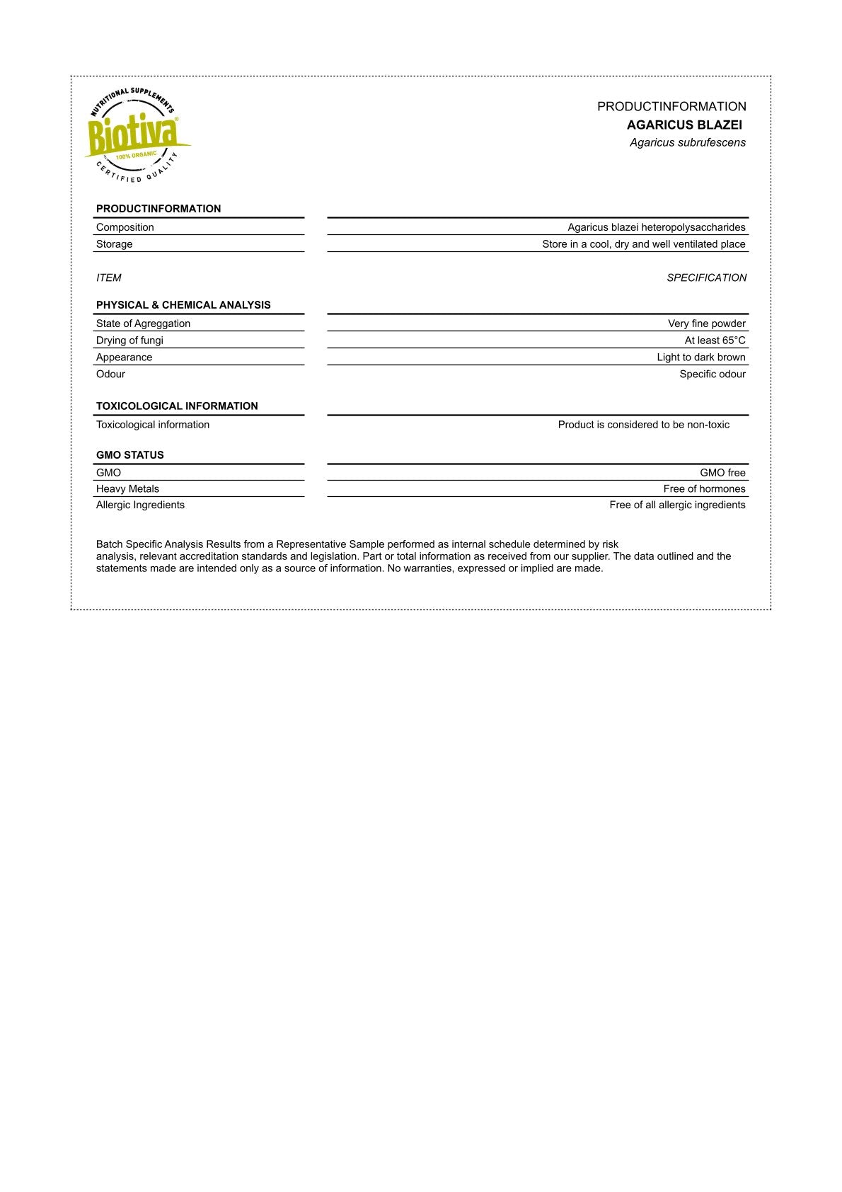 Agaricus blazei Bio Kapseln