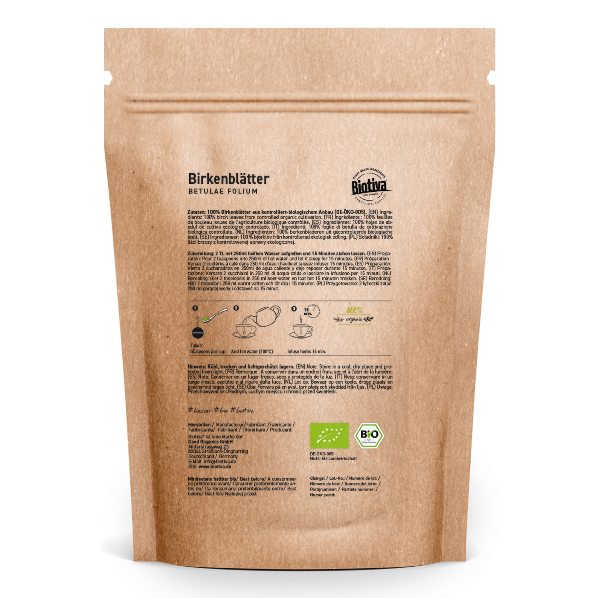 Birkenblätter Tee Bio