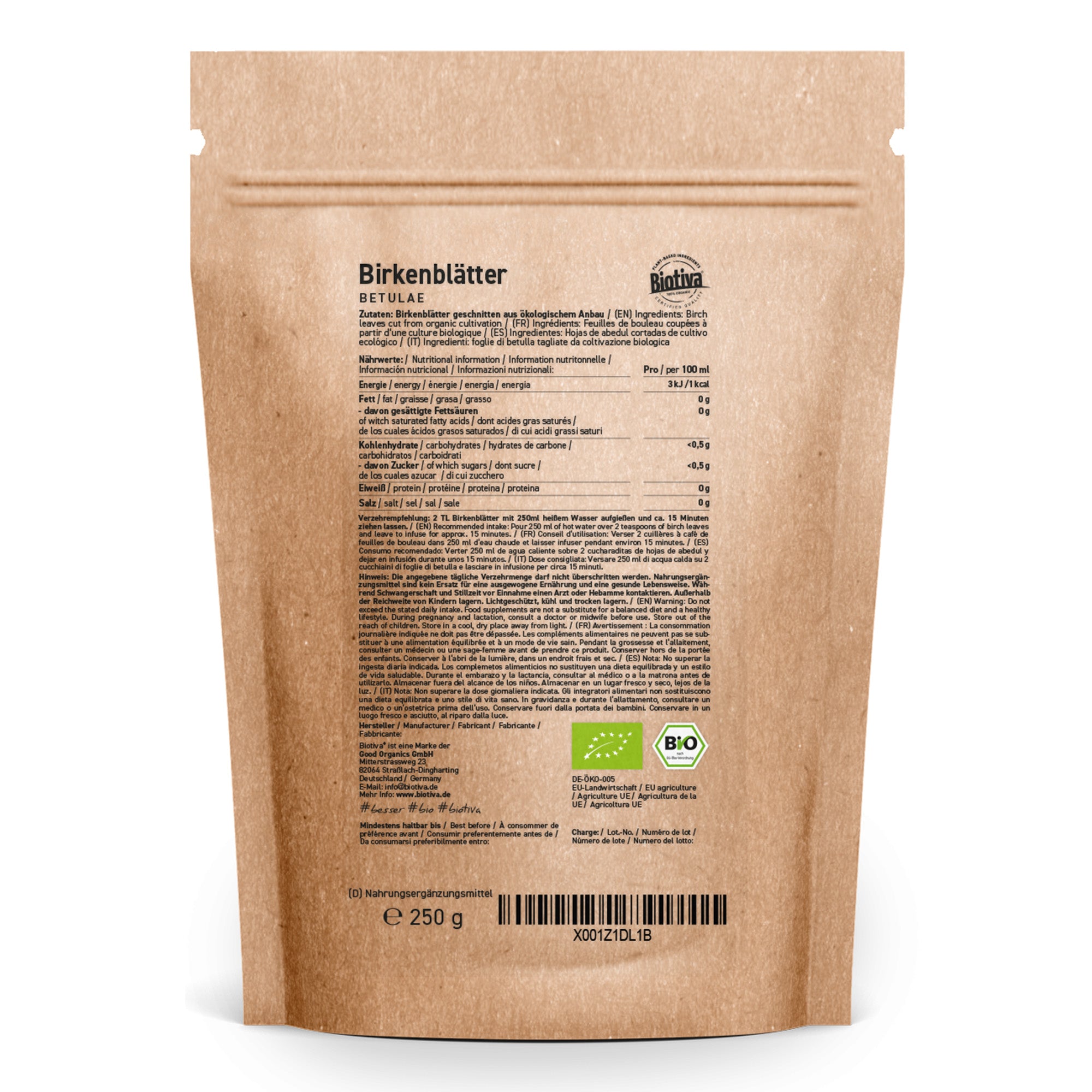 Birkenblätter Tee Bio