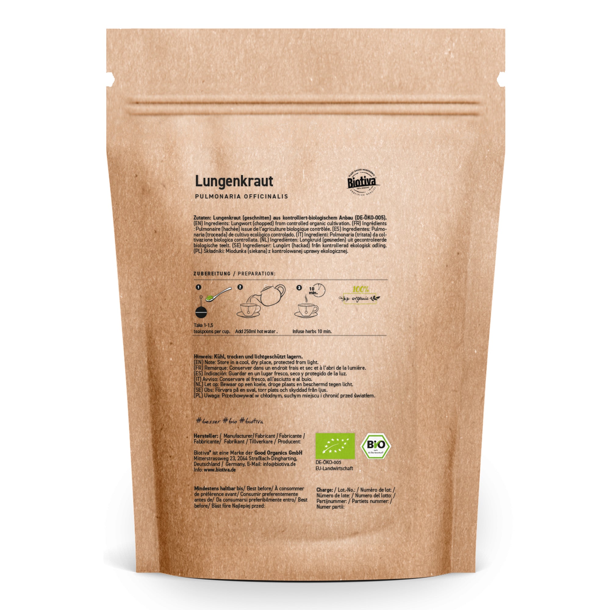 Lungenkraut Tee geschnitten Bio