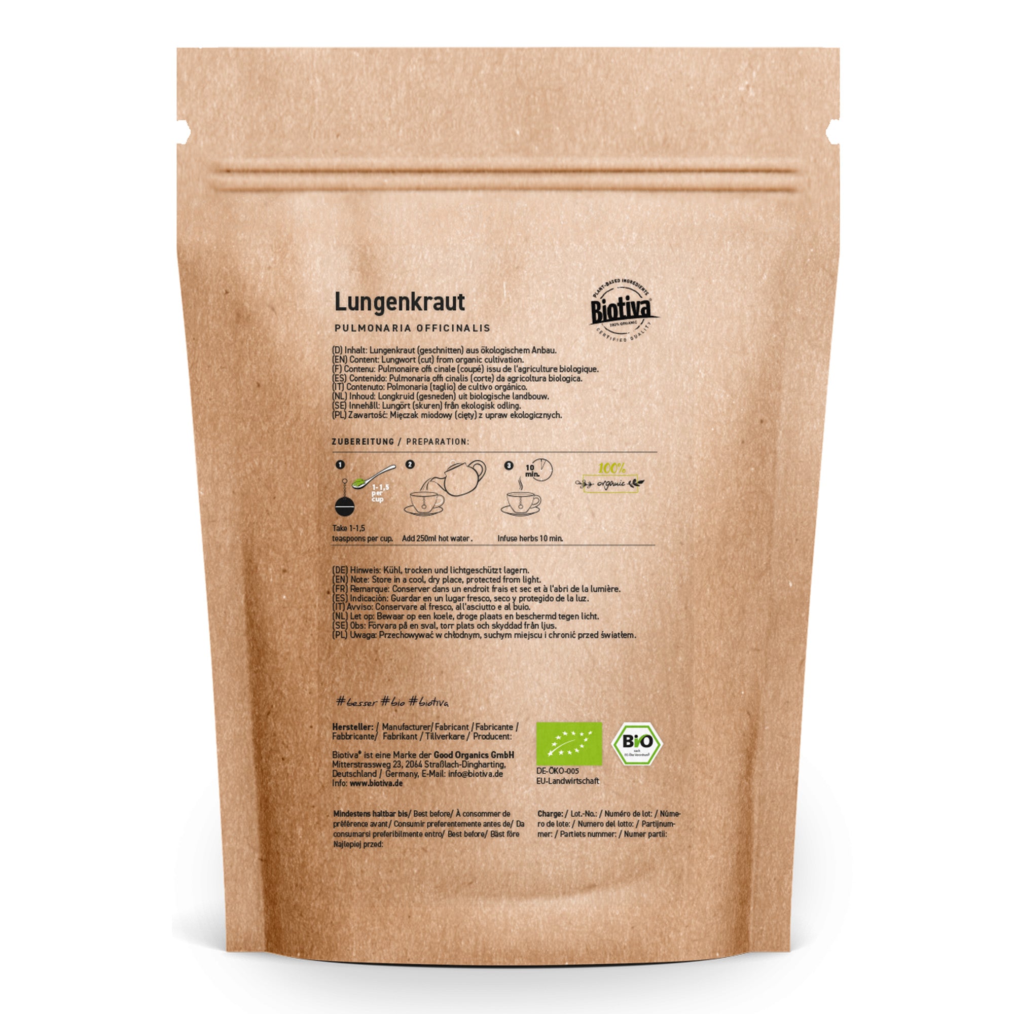 Lungenkraut Tee geschnitten Bio