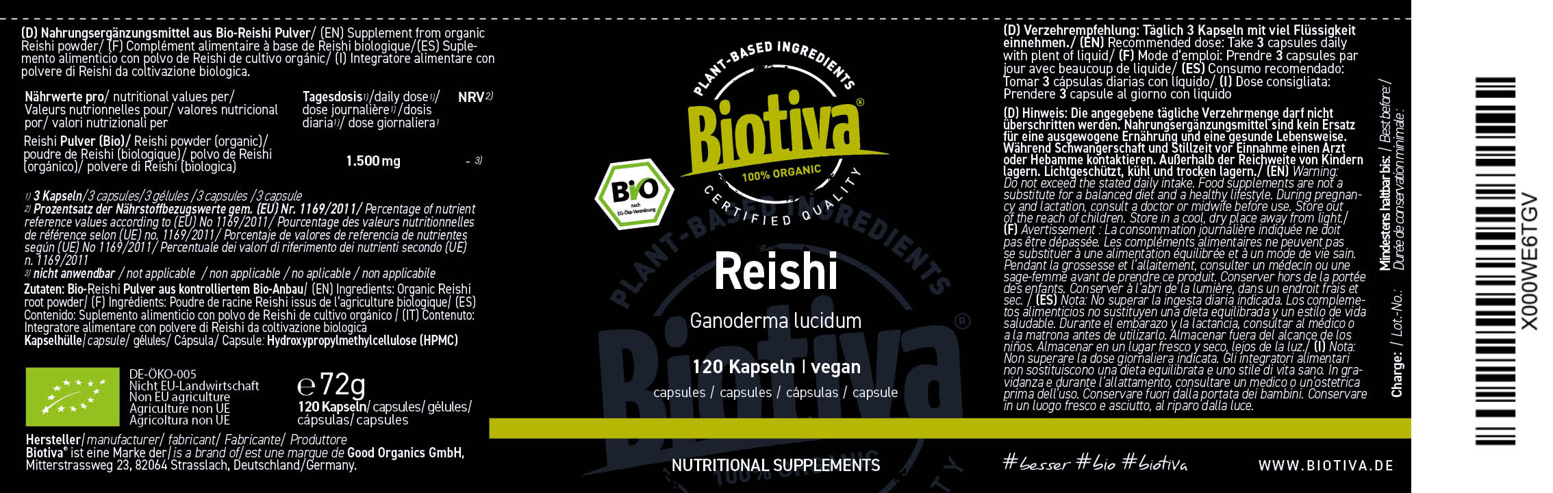 Reishi Bio (120 Kapseln)