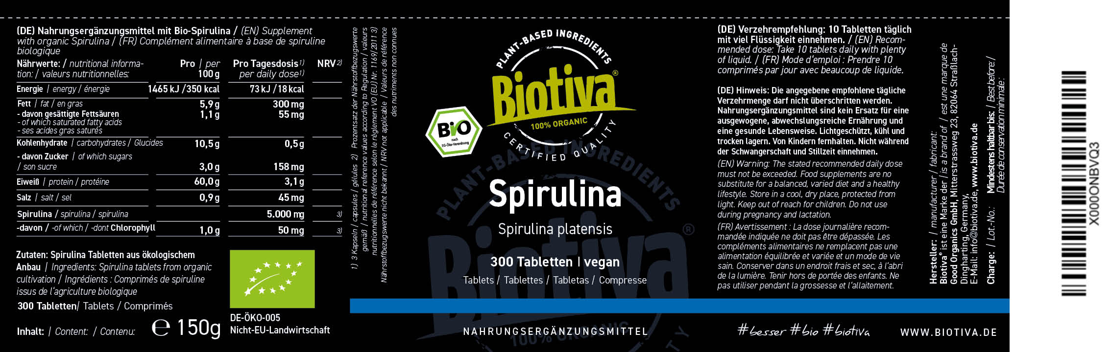 Spirulina Tabletten Bio