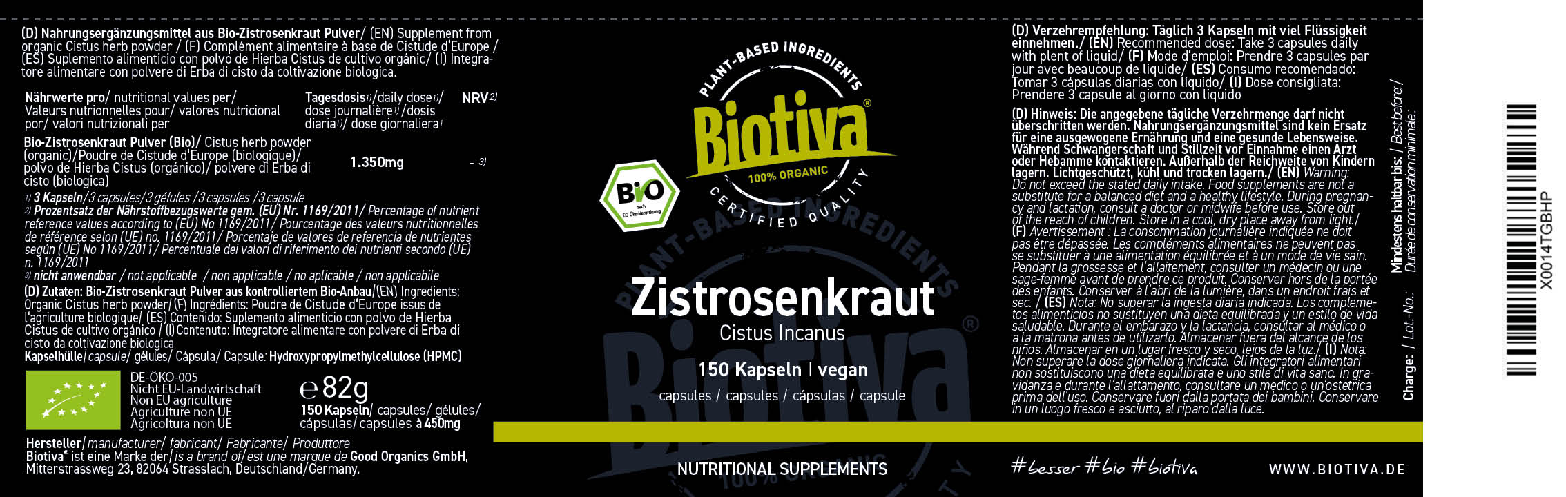 Zistrosenkraut Bio Kapseln