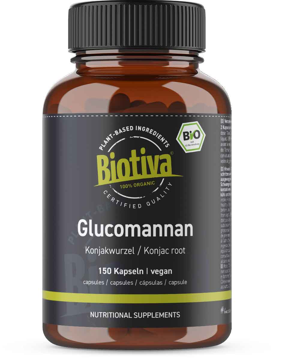 Glucomannan hochdosiert Bio (150 Kapseln)