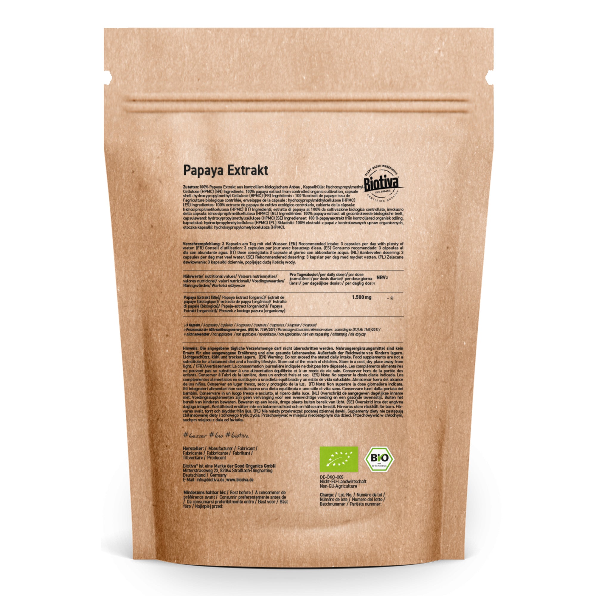 Papaya Extrakt Bio (140 Kapseln)