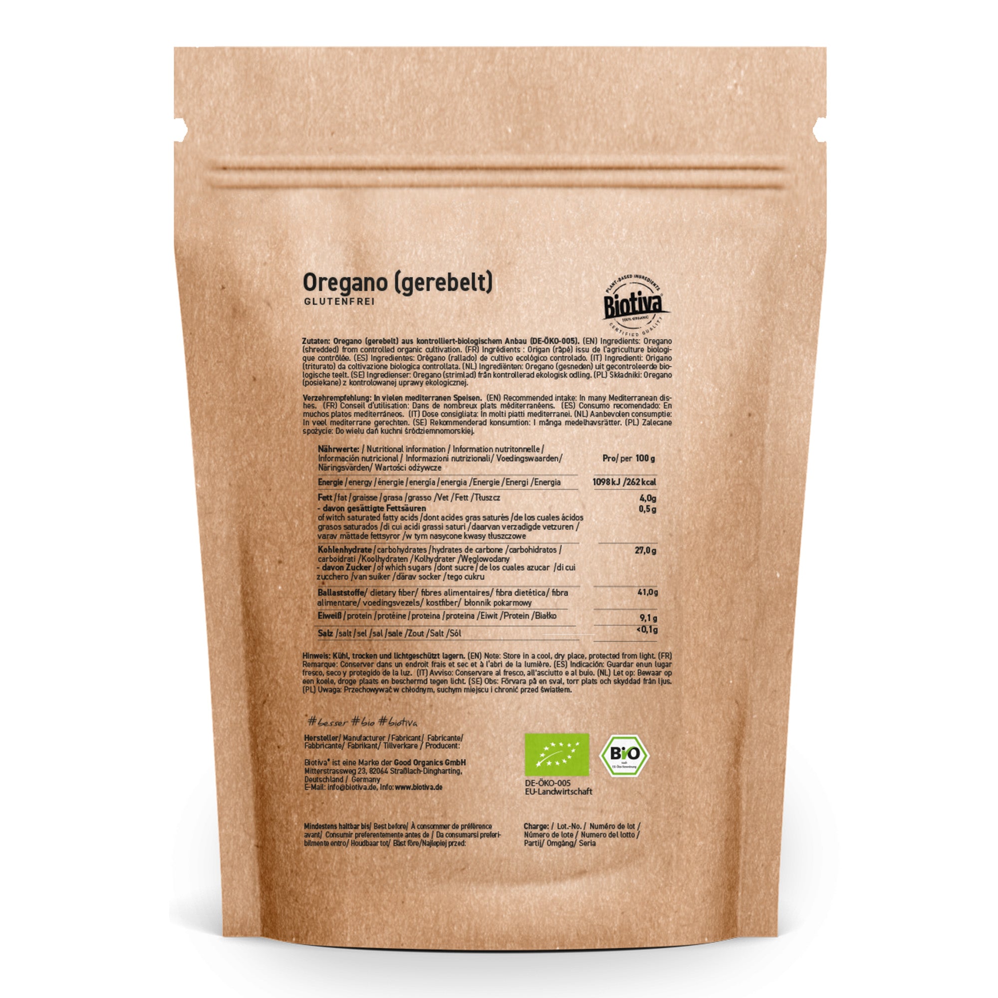 Oregano gerebelt Bio