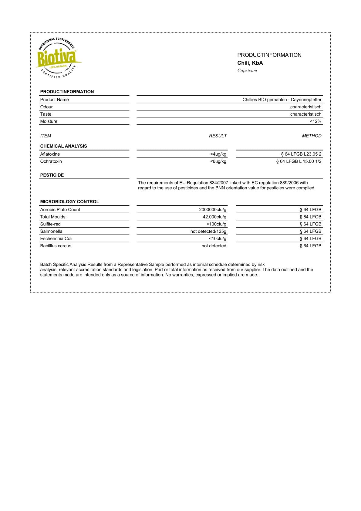 Chili geschrotet, medium Bio 100g