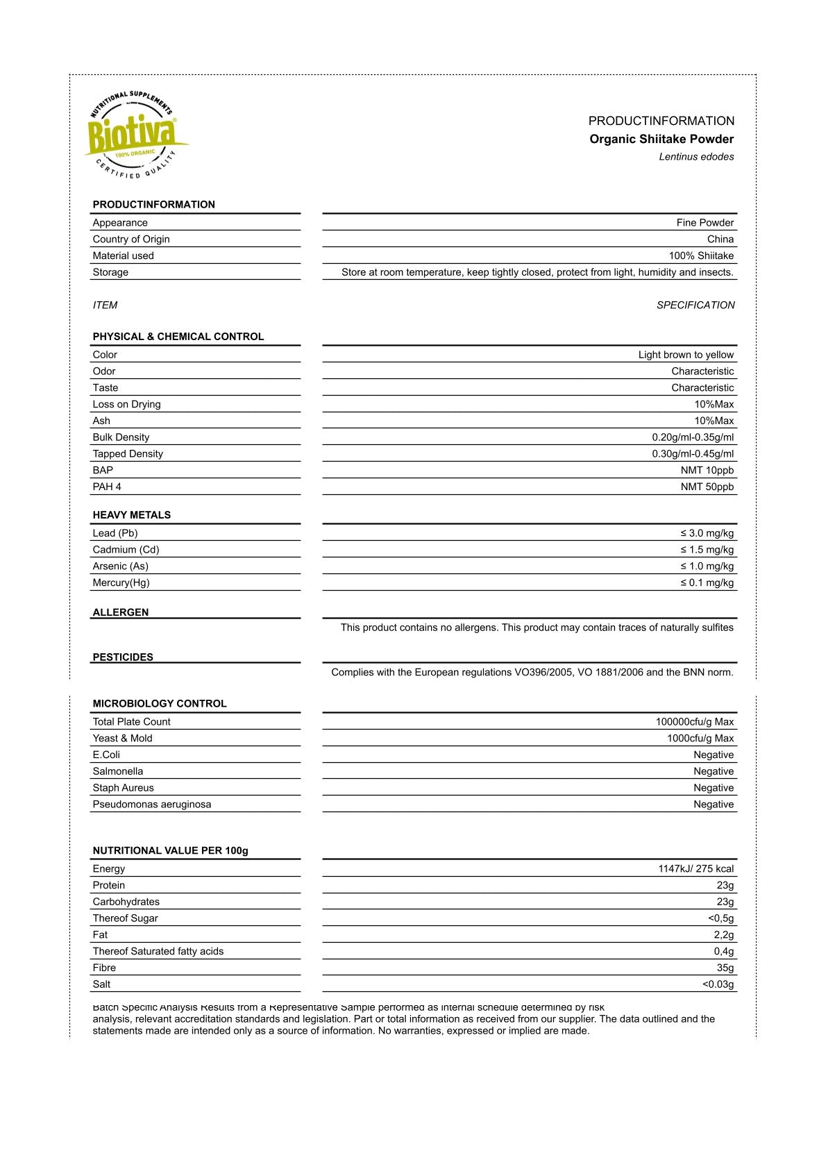 Shiitake Bio (140 Kapseln)