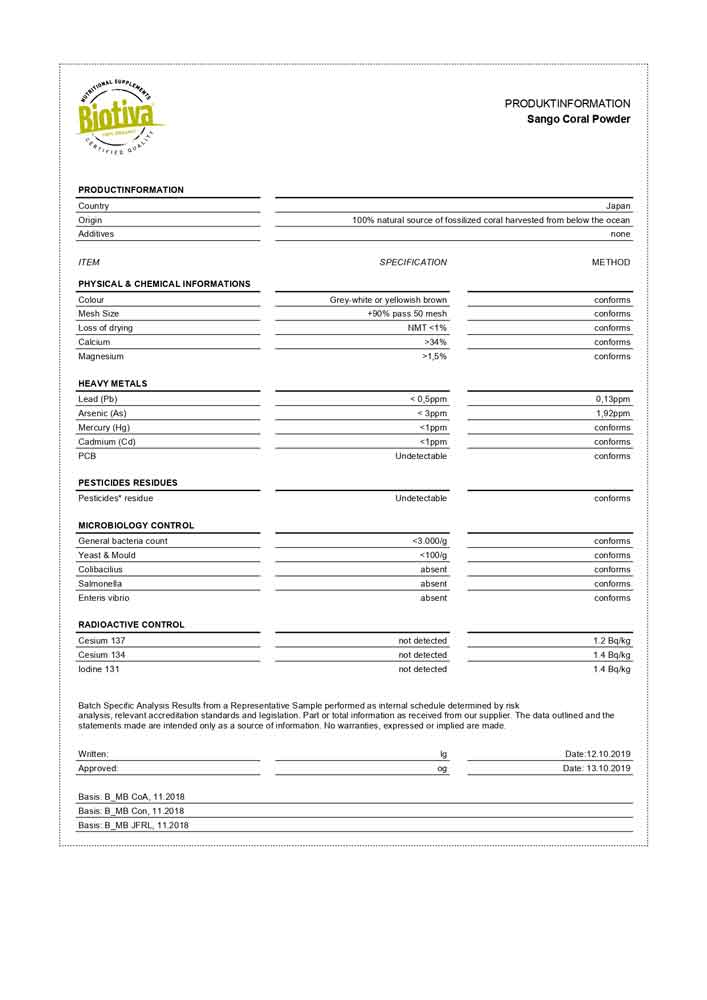 Sango Meereskoralle (150 Kapseln)