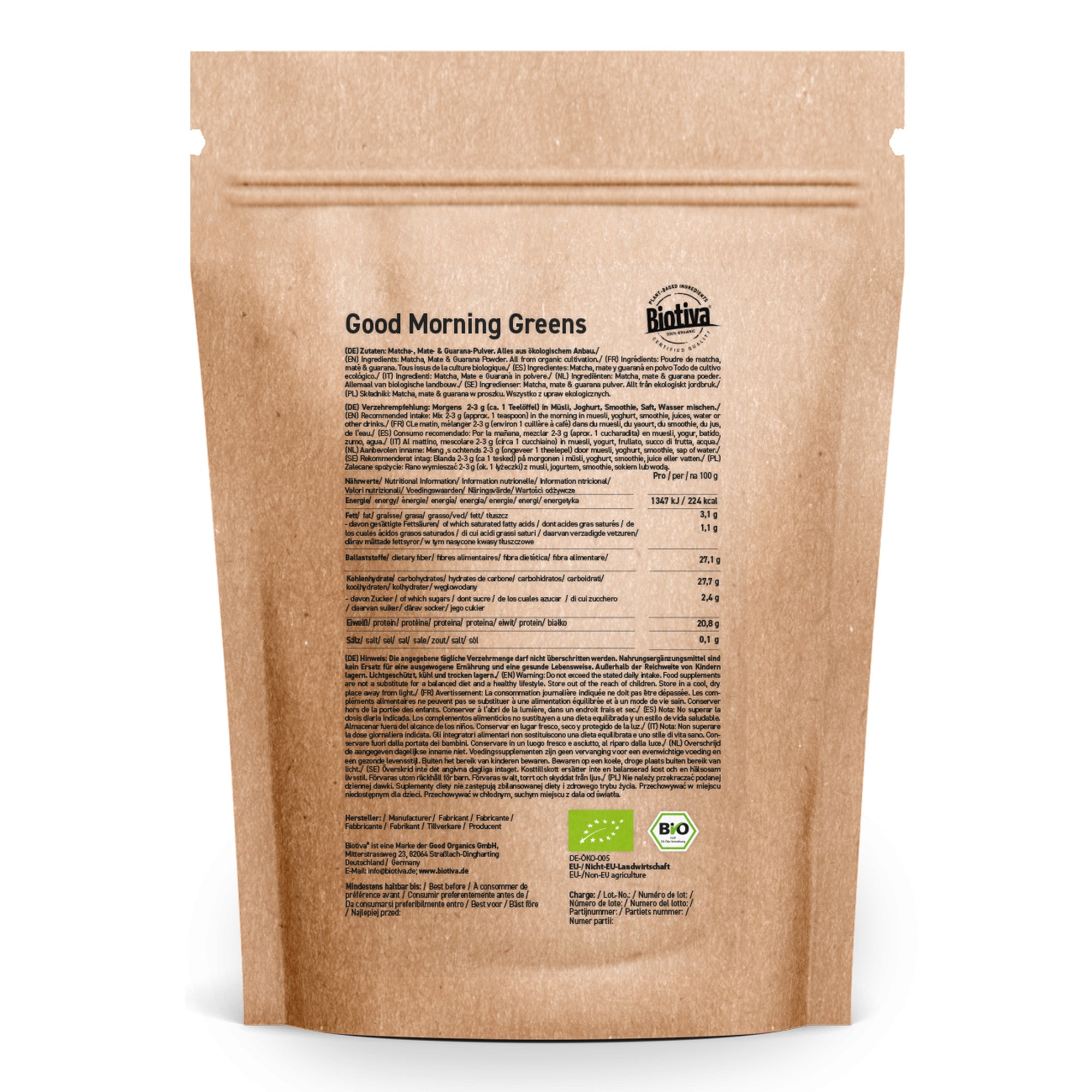 Good Morning Greens Bio 250g