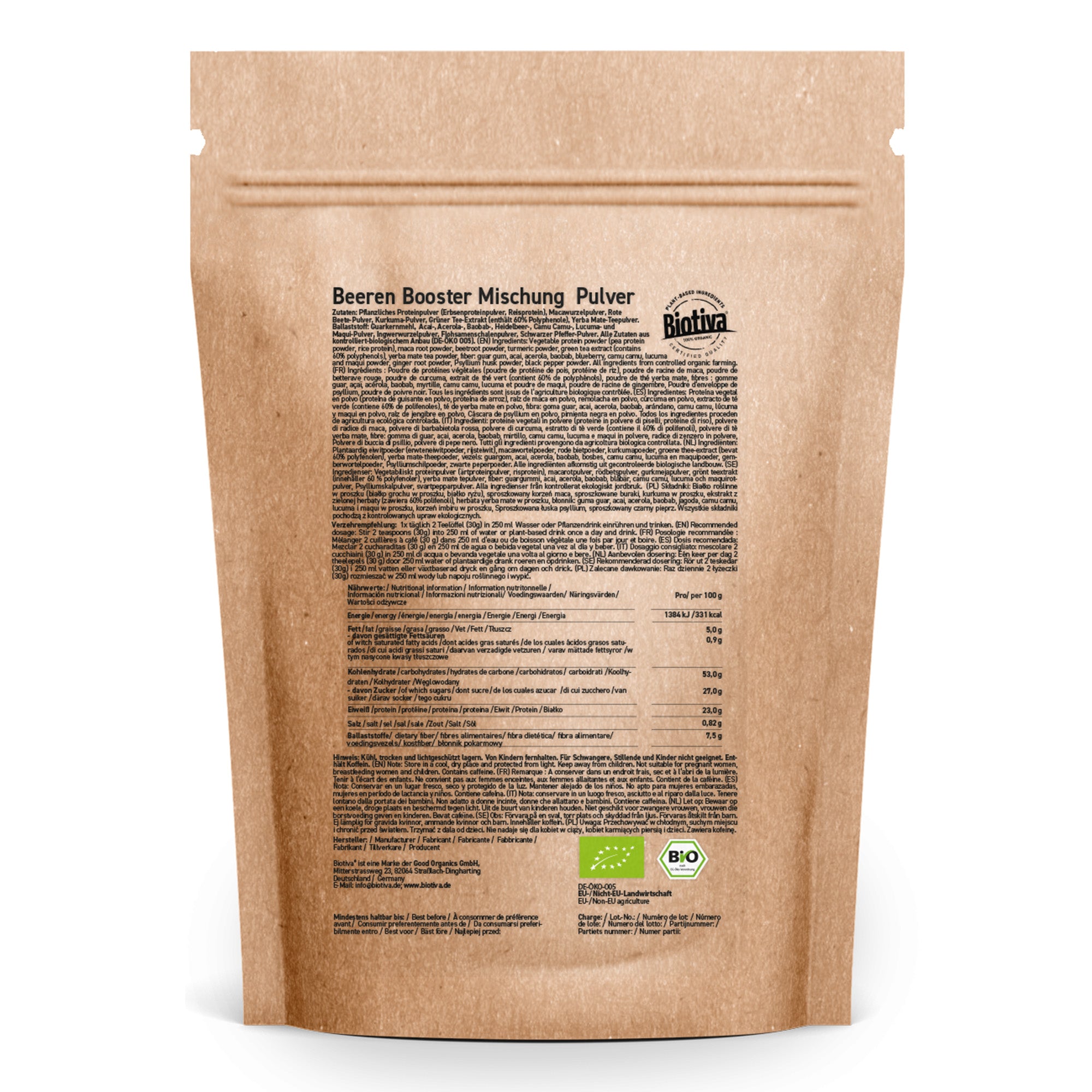 Beeren Booster Mischung Pulver Bio 400g