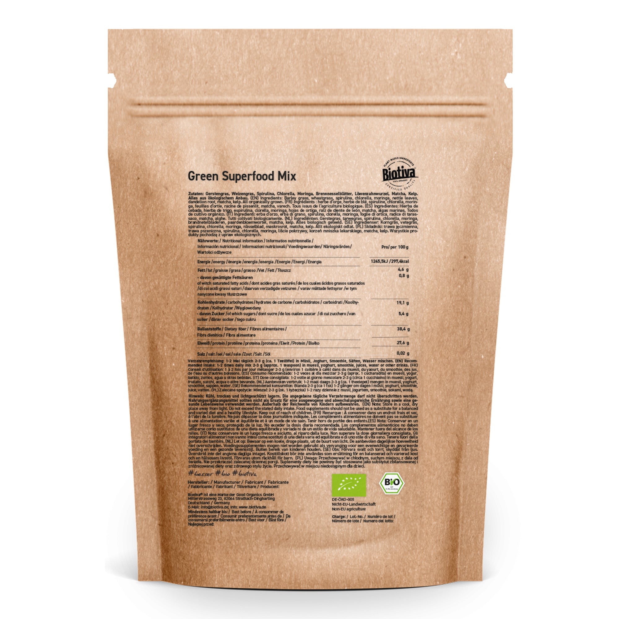 Green Superfood Mix Pulver Bio