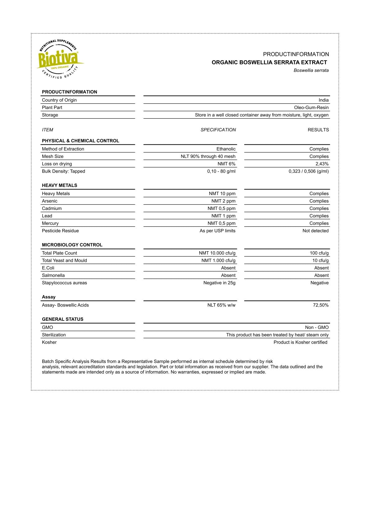 Weihrauch Extrakt Bio (150 Kapseln)