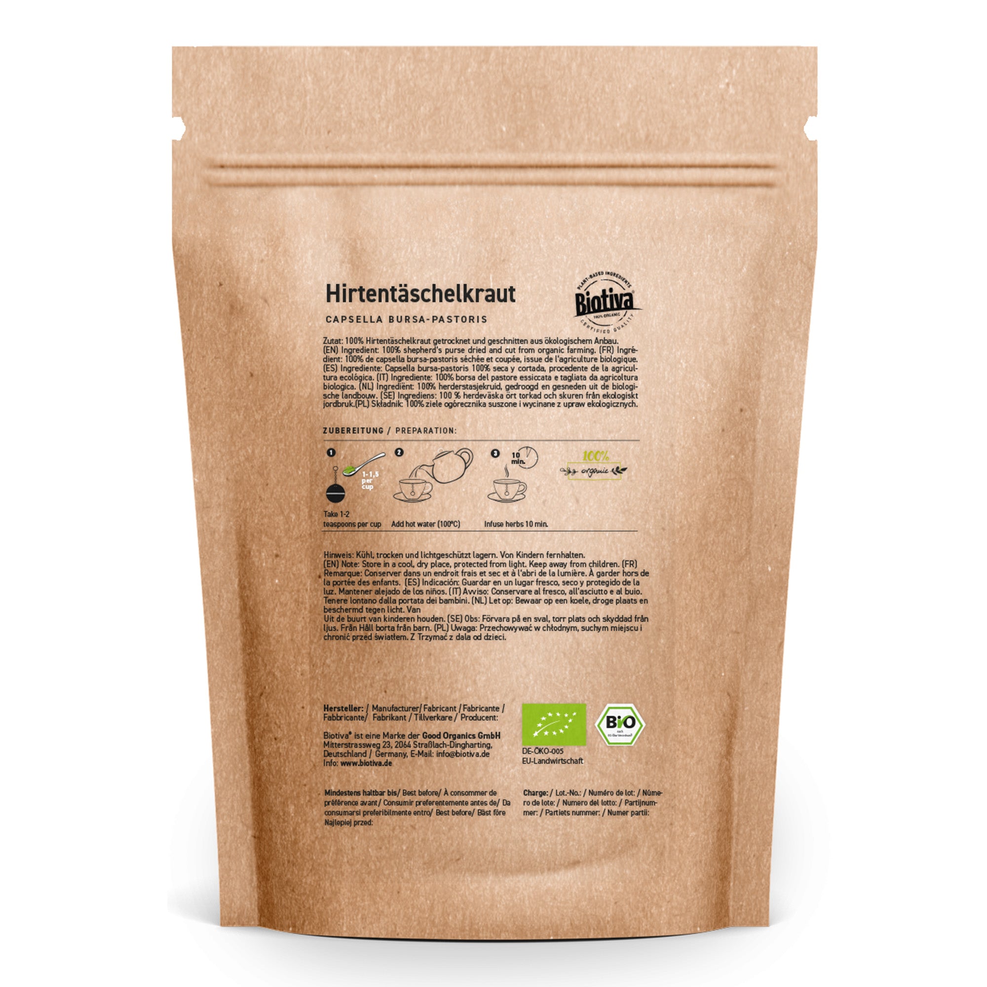 Hirtentäschelkraut geschnitten Bio, 250g