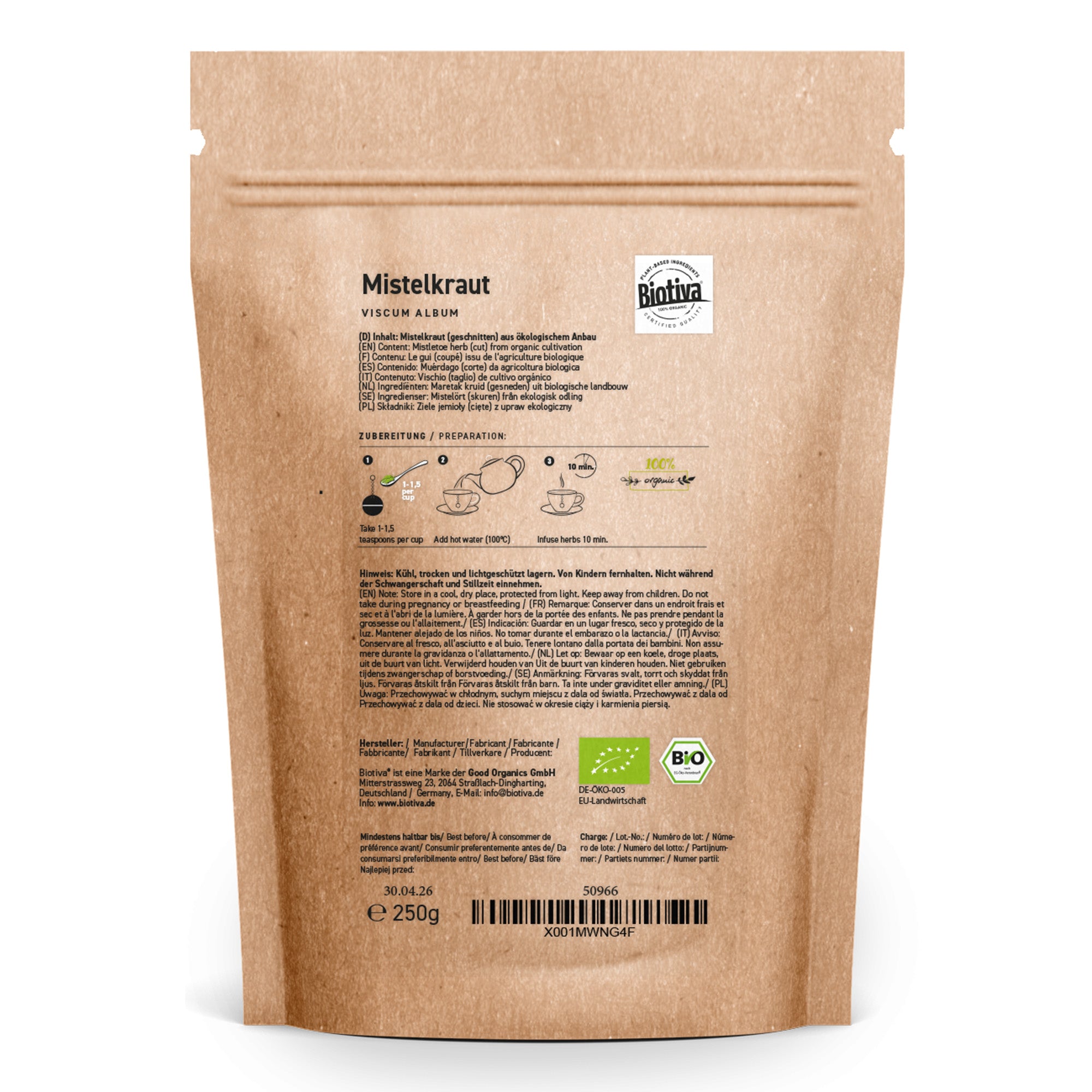 Mistelkraut geschnitten Bio 250g