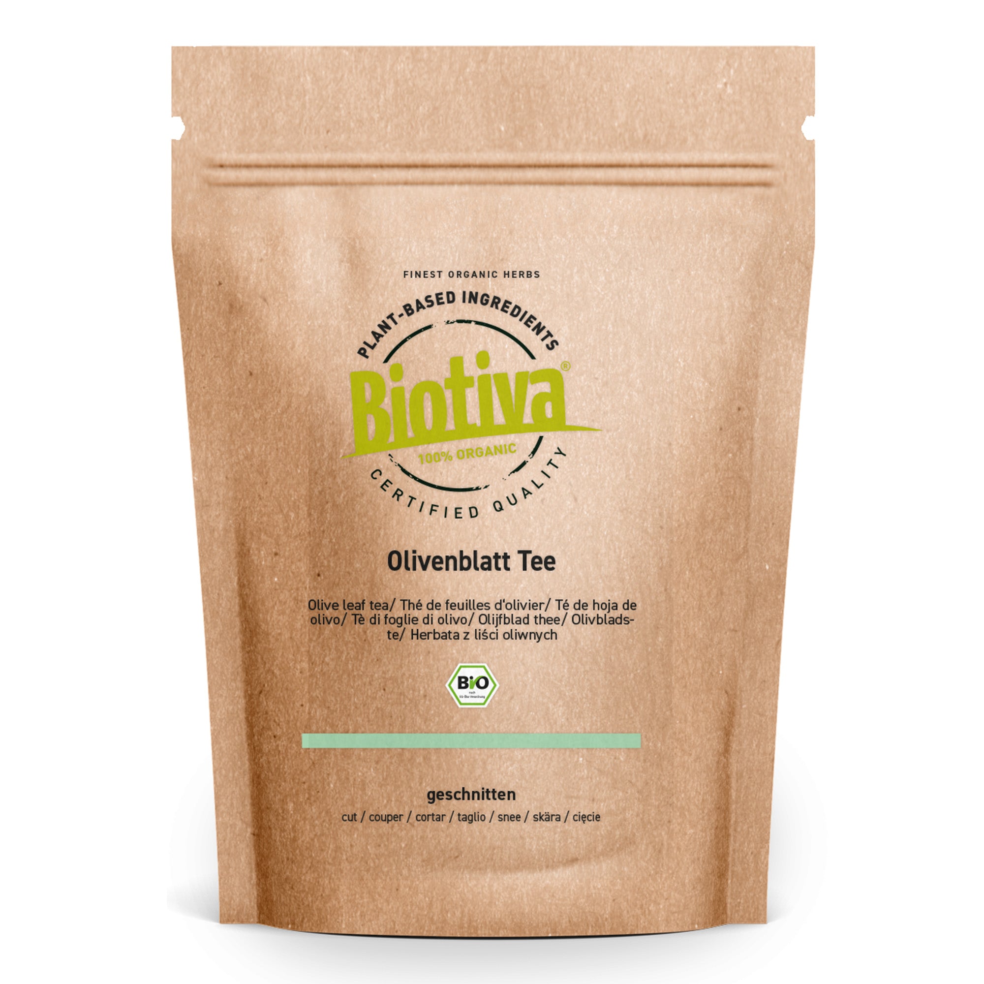 Olivenblatt Tee Bio 250g – Hochwertige Blätter – Biotiva