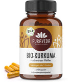 Puraveda Kurkuma mit Pfeffer Bio (150 Kapseln)