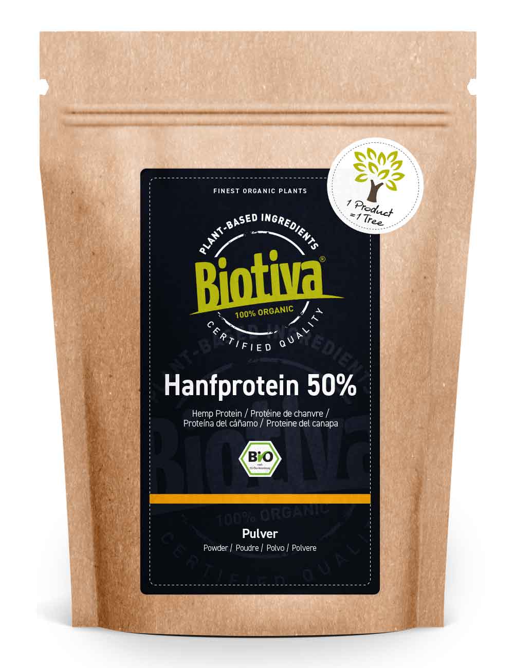 Hanfprotein Pulver 50% Bio