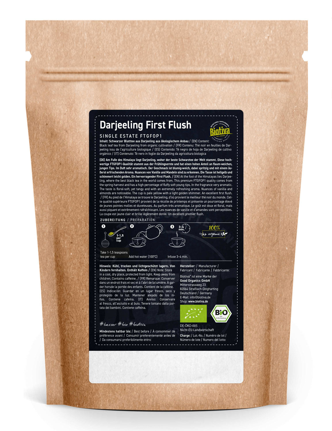 Darjeeling First Flush FTGFOP1 Schwarztee Bio