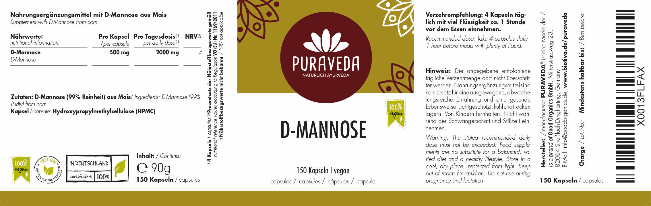 D-Mannose (150 Kapseln)